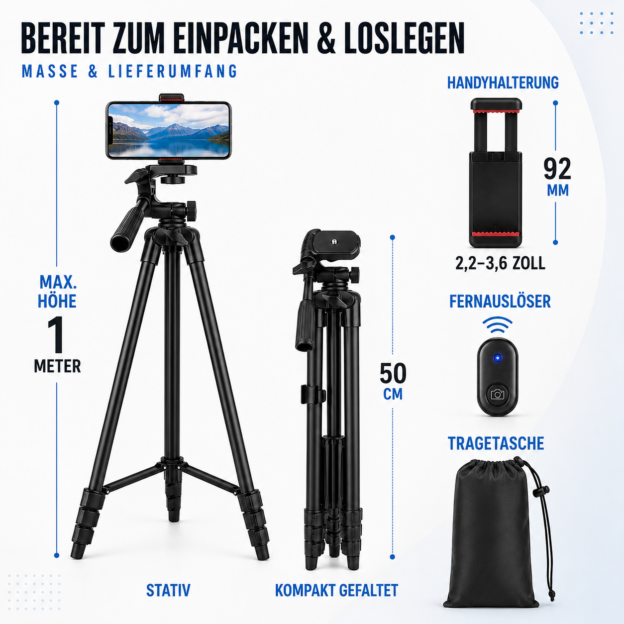 Nordspur | SteadiReach Leichtes Kamera-Stativ