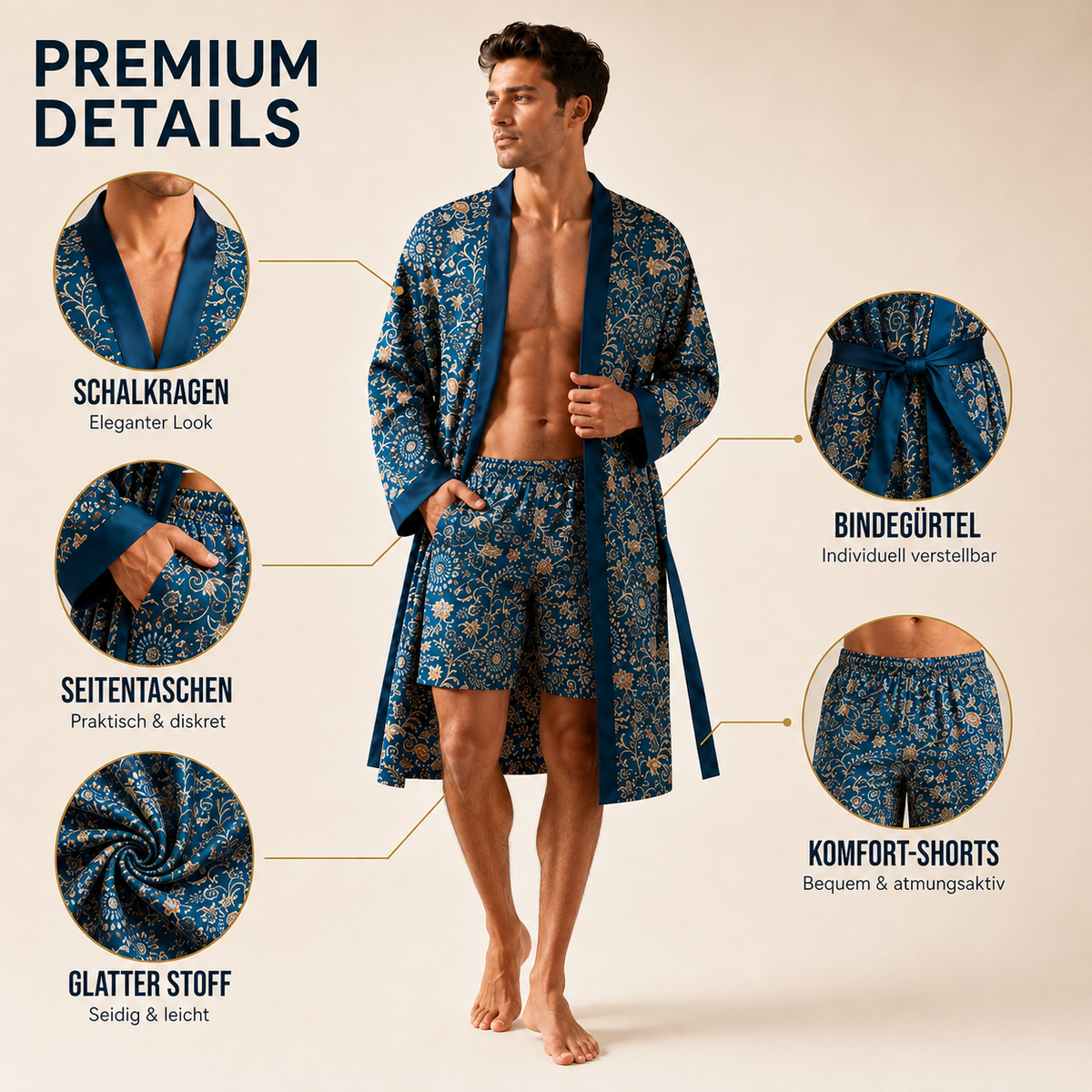 Nordspur | Velvoro Langer Kimono-Stil Bademantel-Set