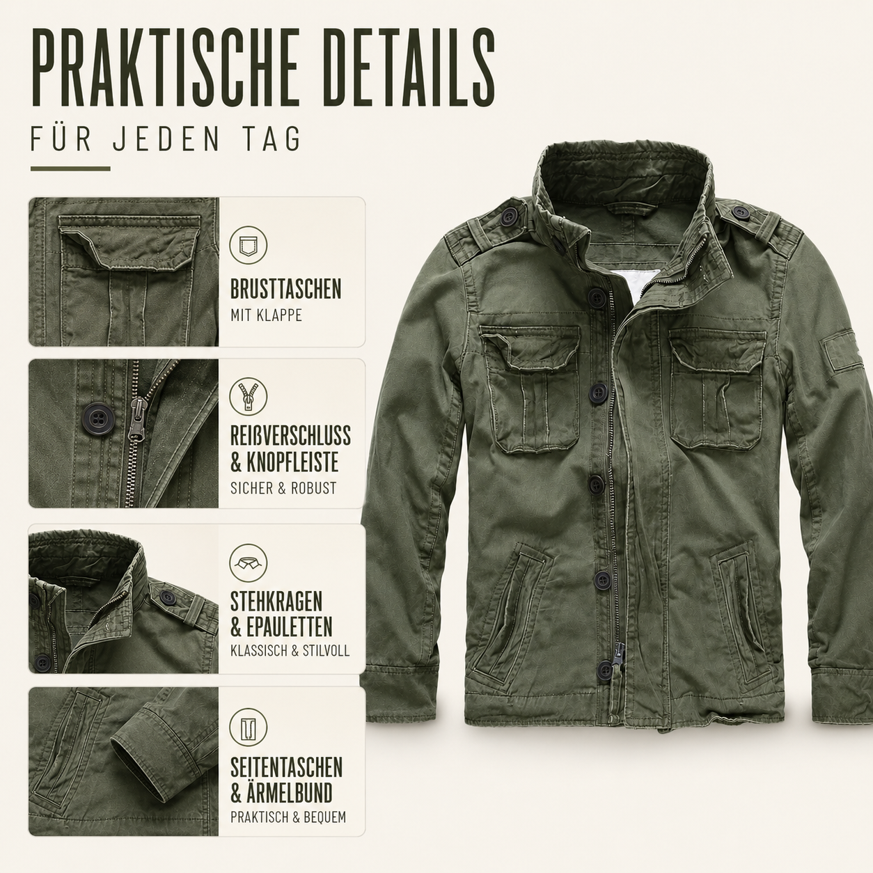 Cargo Jeansjacke mit Mehrfach-Taschen & Robustem Design – UrbanTrail Jacket
