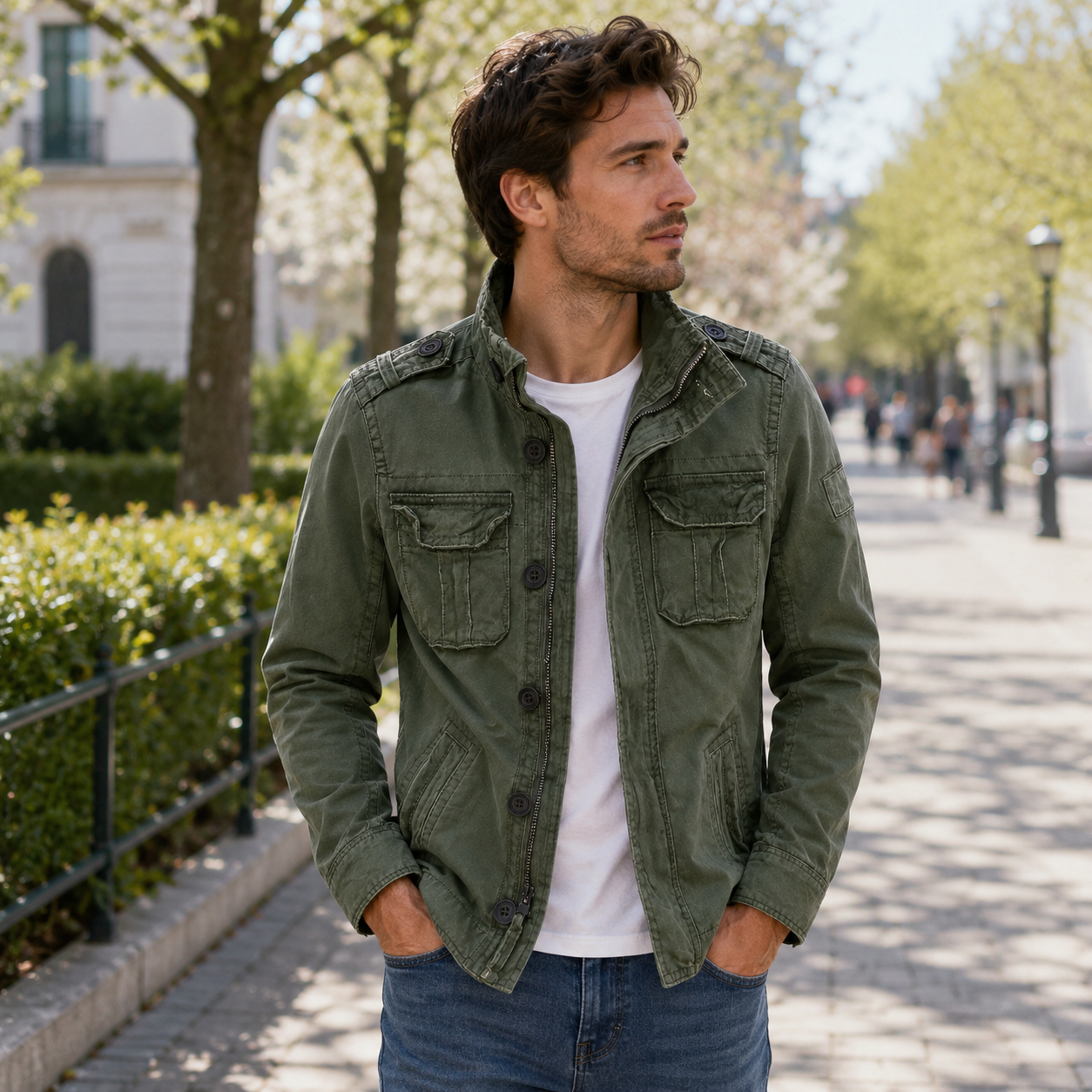 Cargo Jeansjacke mit Mehrfach-Taschen & Robustem Design – UrbanTrail Jacket