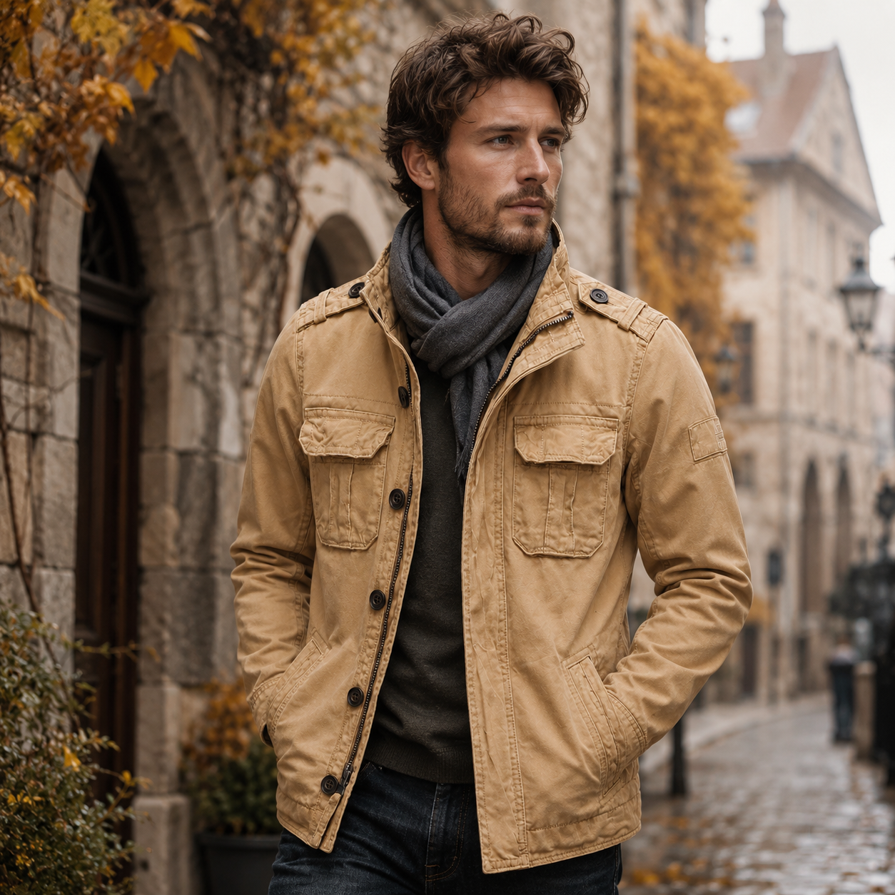 Cargo Jeansjacke mit Mehrfach-Taschen & Robustem Design – UrbanTrail Jacket