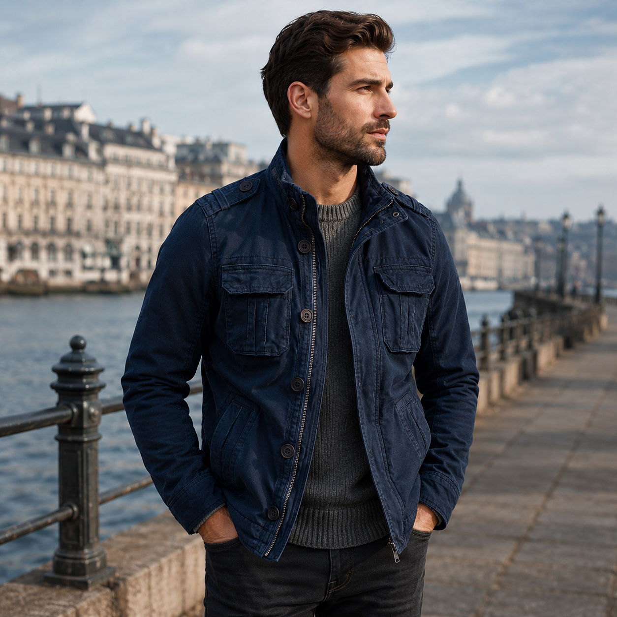 Cargo Jeansjacke mit Mehrfach-Taschen & Robustem Design – UrbanTrail Jacket