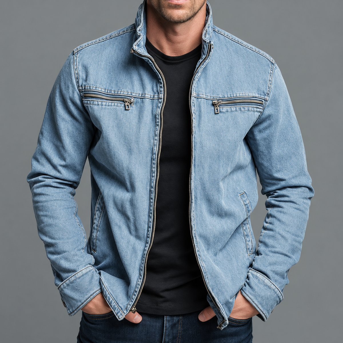 Marion | Baumwolle Reißverschlussjacke - Vintage Washed