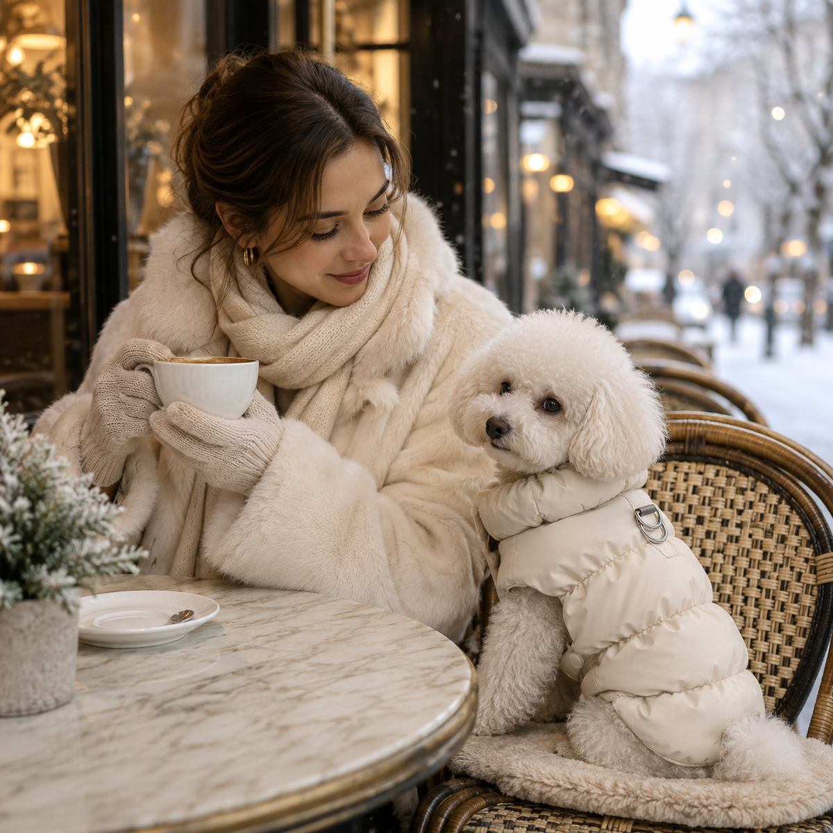 Gesteppte Winterjacke für Hunde