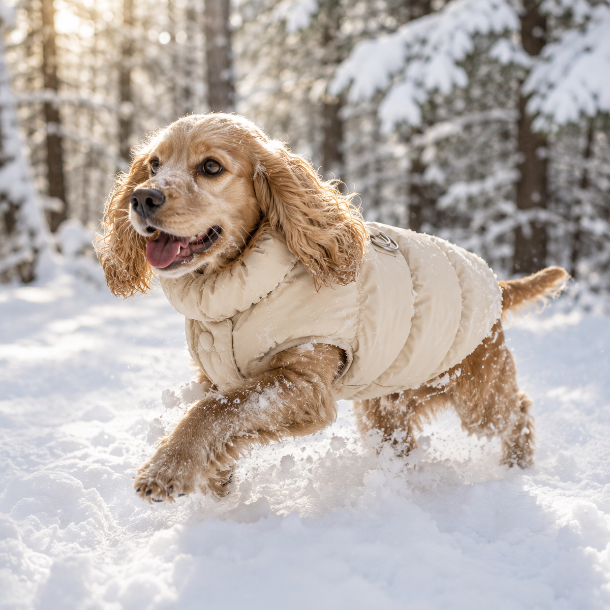 Gesteppte Winterjacke für Hunde