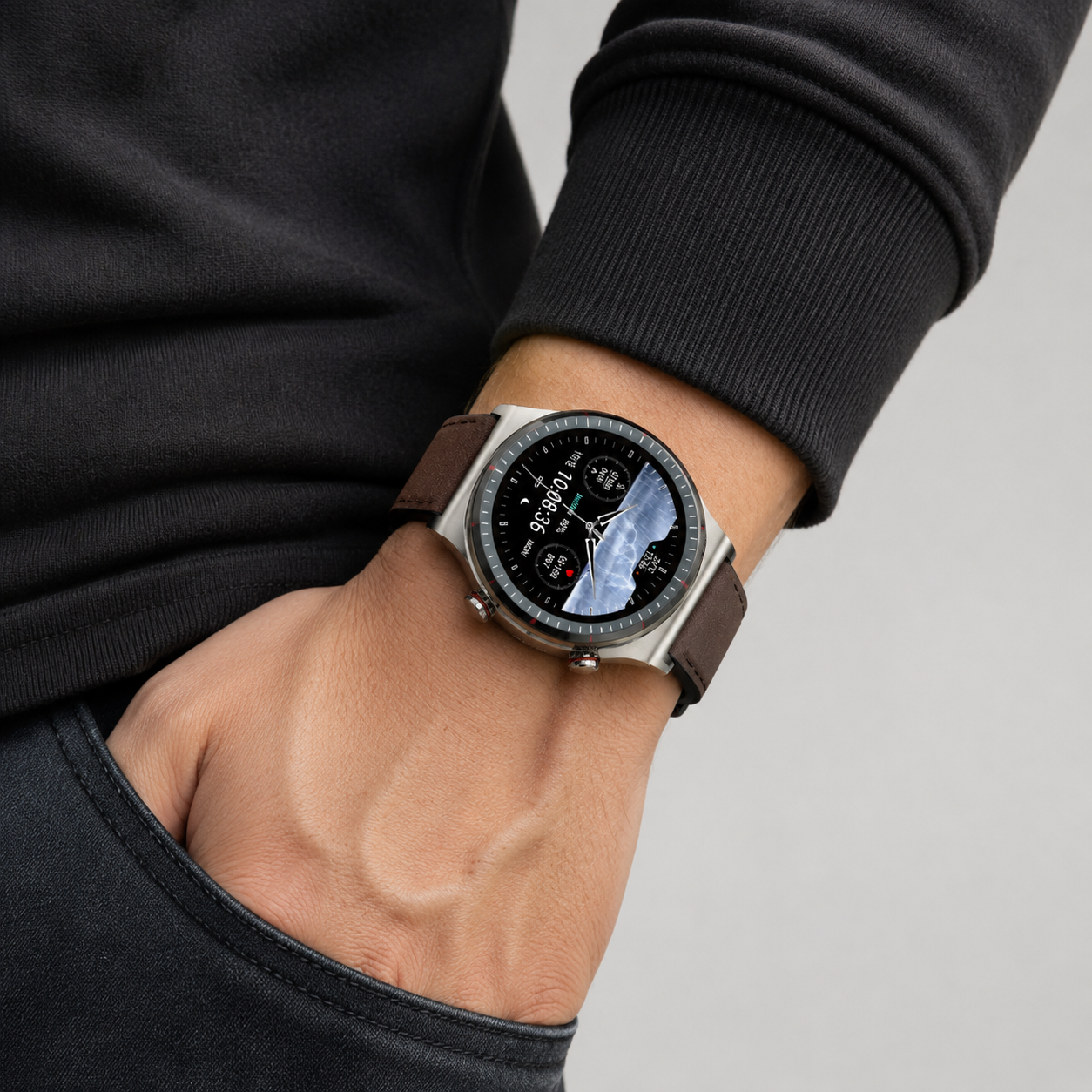 Nordspur | Runde HD Touchscreen Smartwatch  für Männer