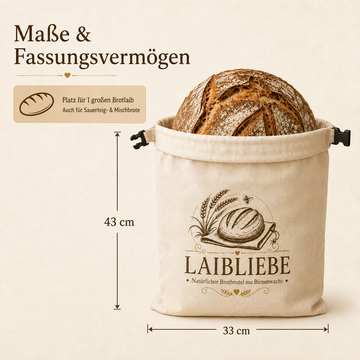 Brot länger frisch halten. Natürlich, handwerklich, mit echtem Bienenwachs
