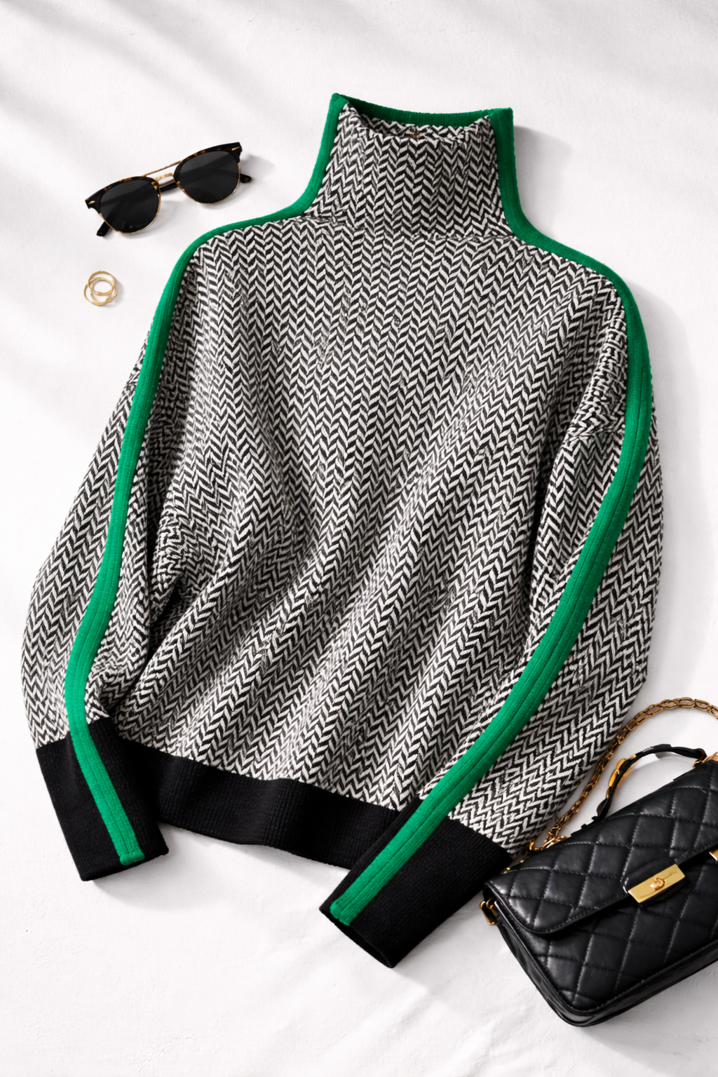 Contrast Stripe Pullover
