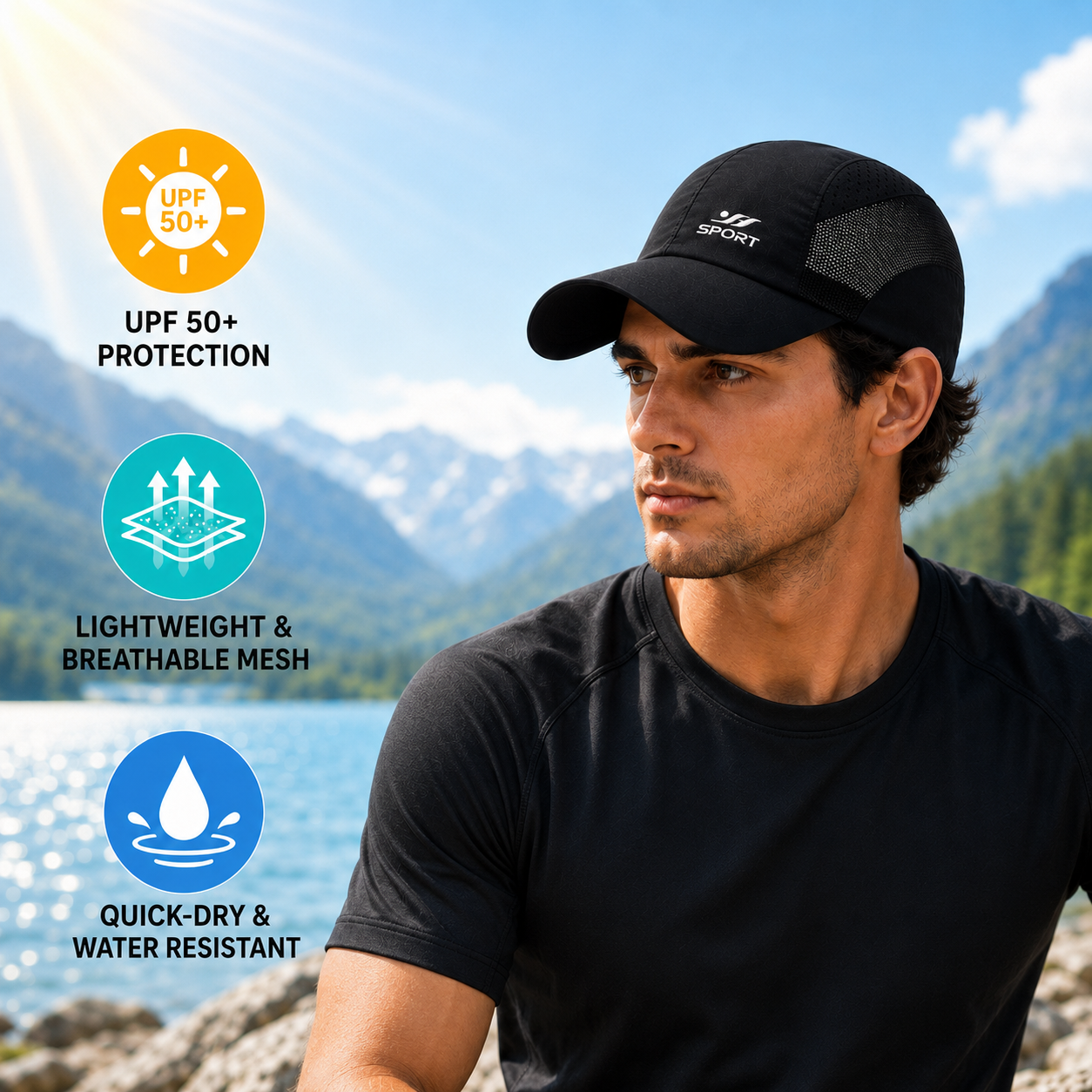 Nordspur | Venlux UV-Schutz Atmungsaktive Baseballkappe