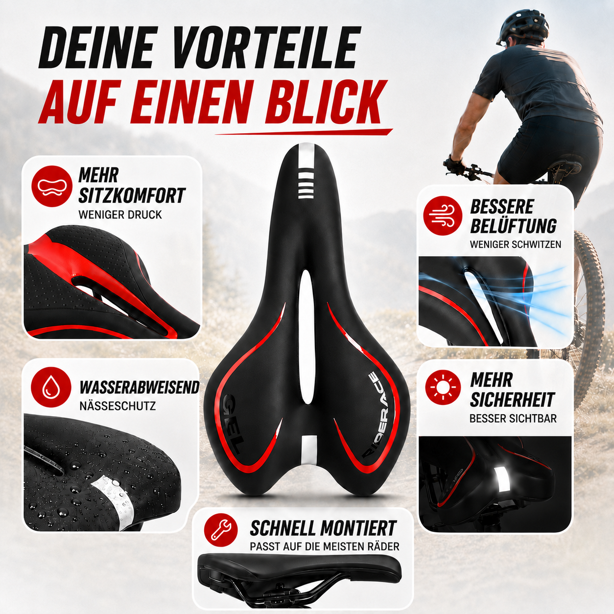 Nordspur | Saddlix Ergonomischer Zeitfahrsattel