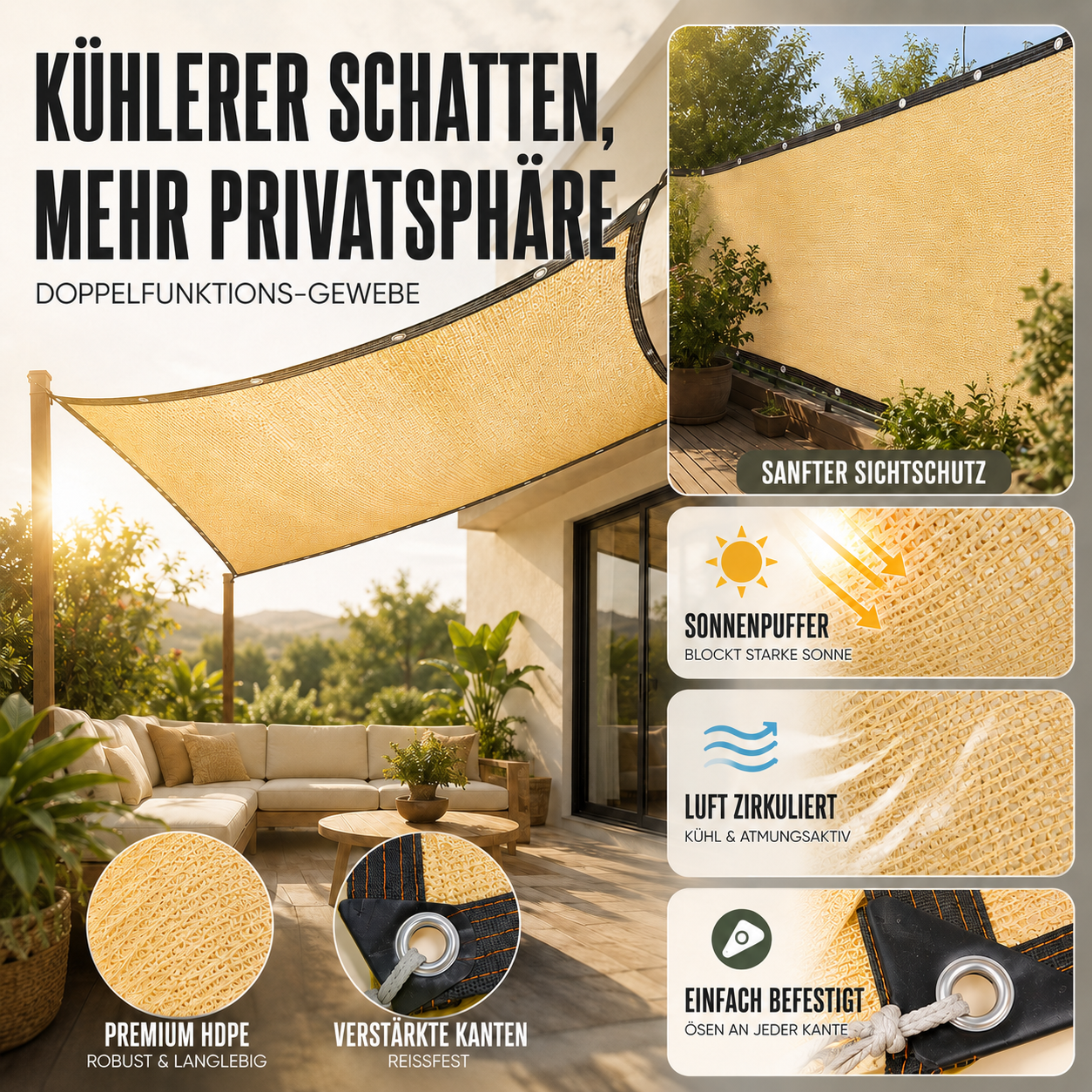 Nordspur | Shadevaan Hochdeckendes Schattiergewebe