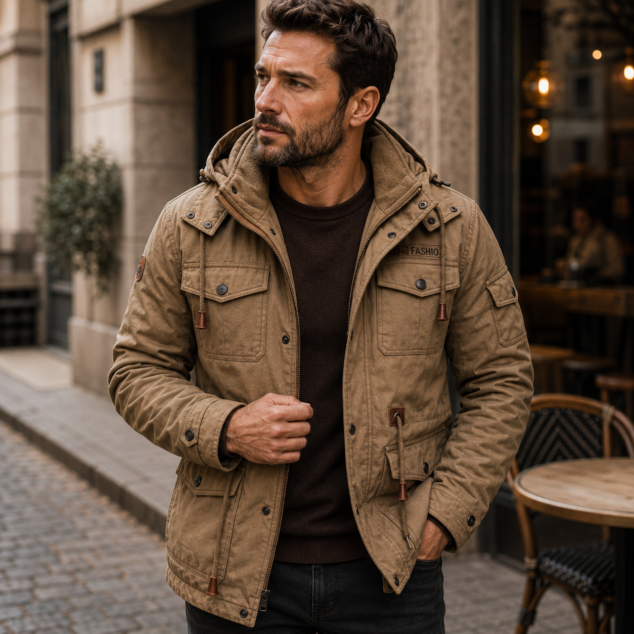 Herren Übergangsjacke mit warmem Futter & Multitaschen – UrbanTrek Jacket