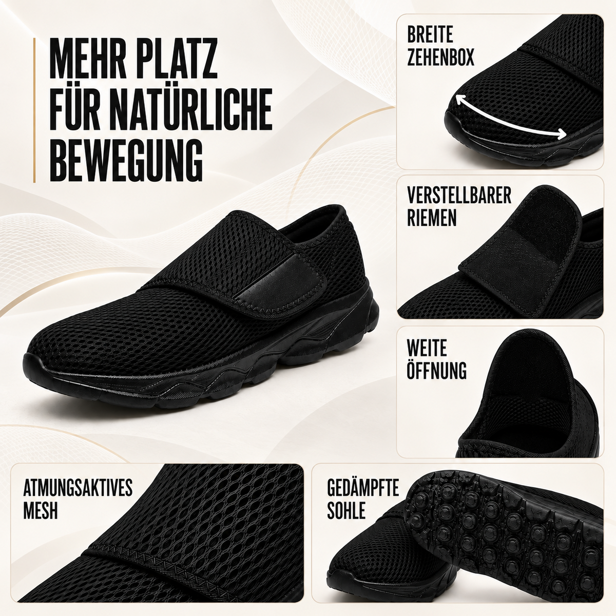 Nordspur | Orthowalk Weitschafts-Verstellbarer Orthopädischer Gehschuh