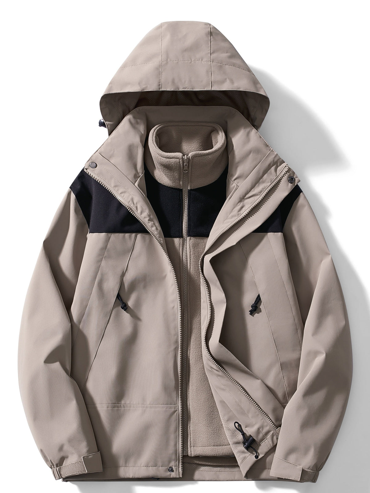 Damen Winterjacke Fleece 3-in-1 mit Kapuze