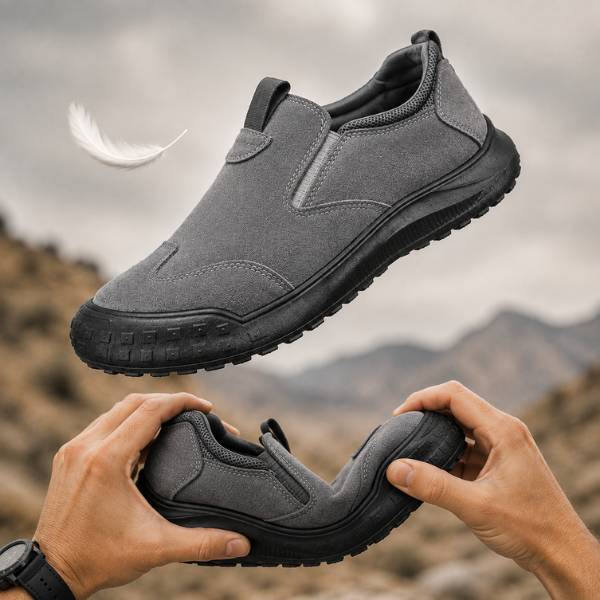 Sehr leichte Herrenschuhe mit rutschfester Sohle