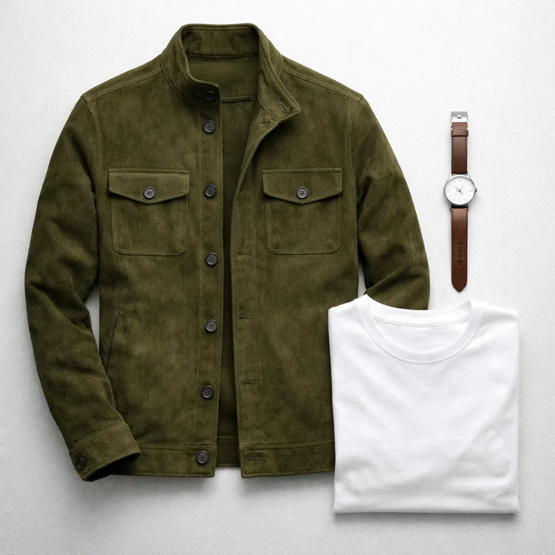 Jacob Classic Pocket Wildlederjacke
