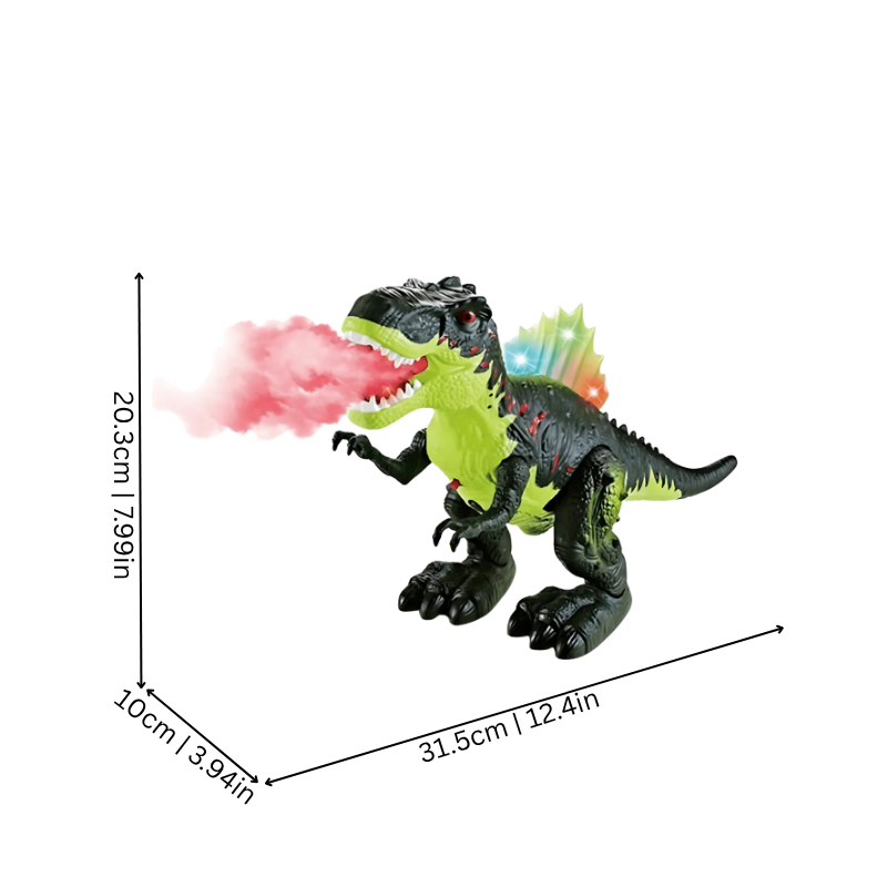 Leuchtender gehender Dinosaurier mit Brüllen und Raucheffekt