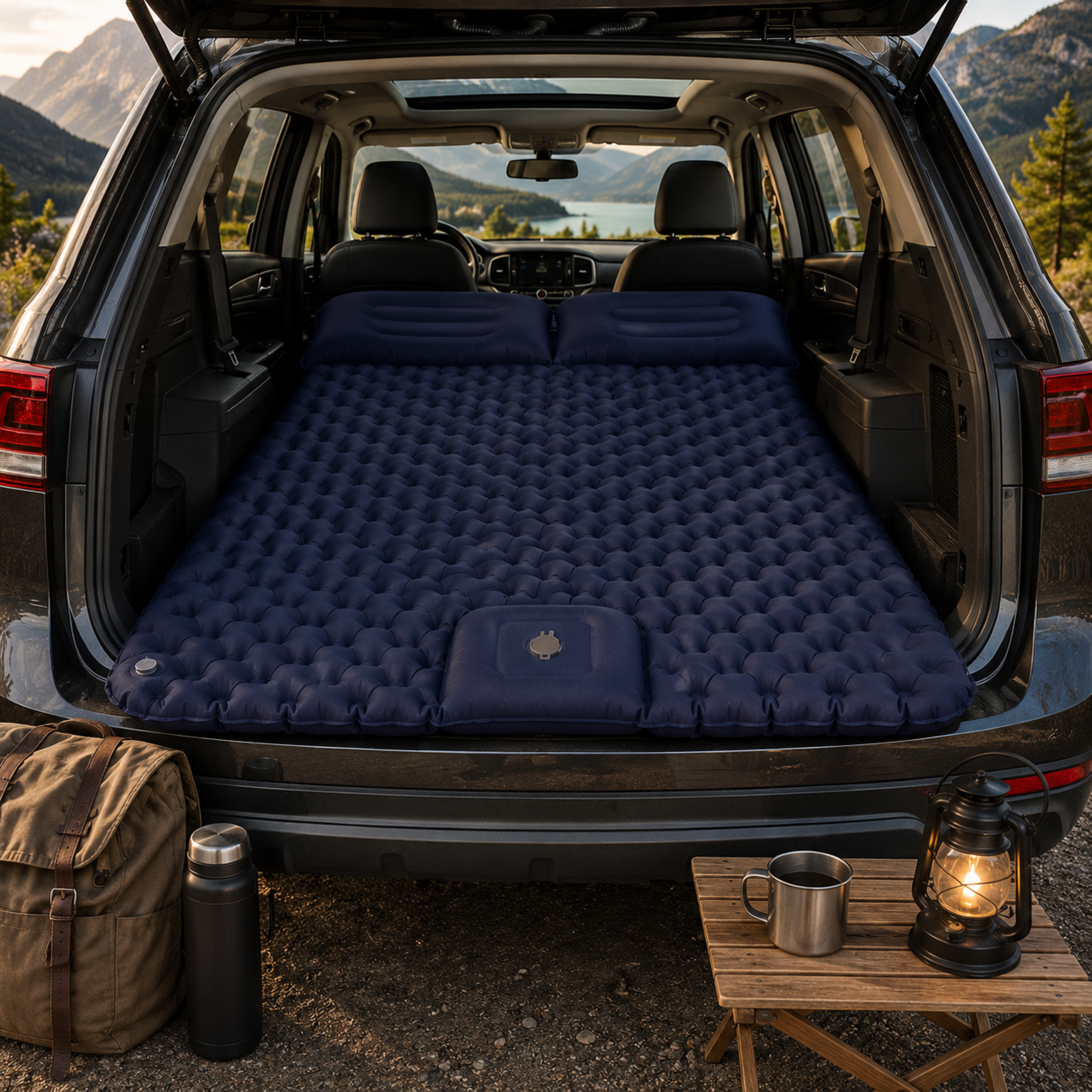 Doppelte Camping Isomatte mit Fußpumpe – AirNest Duo