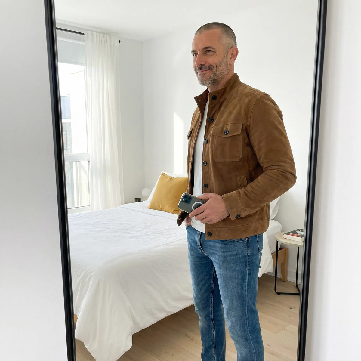 Jacob Classic Pocket Wildlederjacke