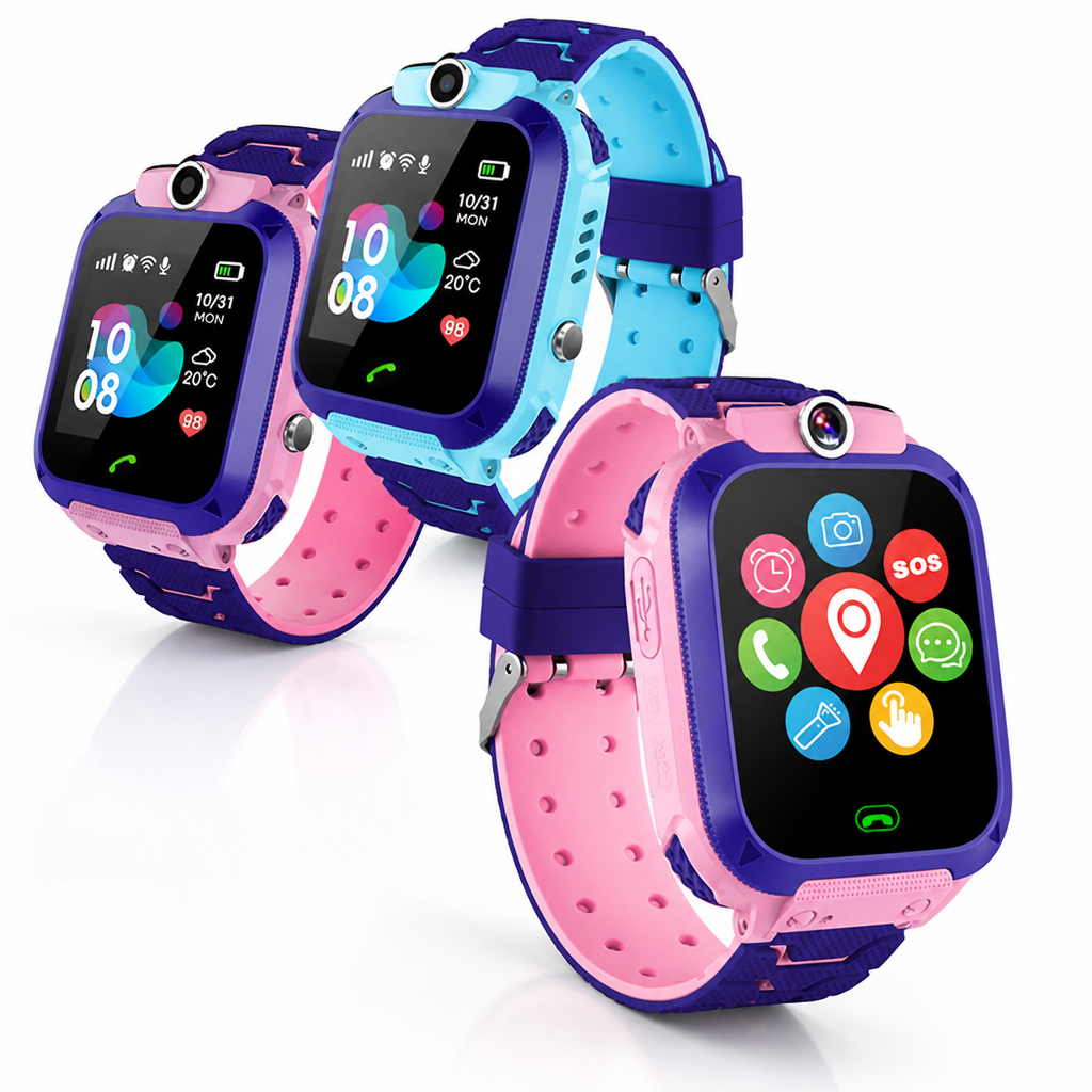 Kinder-Smartwatch mit Echtzeit-GPS, SOS und Kamera