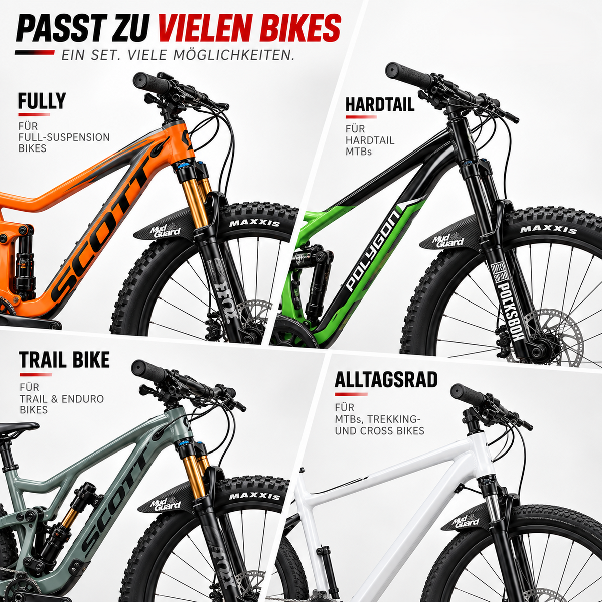 Fahrrad Schutzblech Set MTB – CarbonFlex Duo