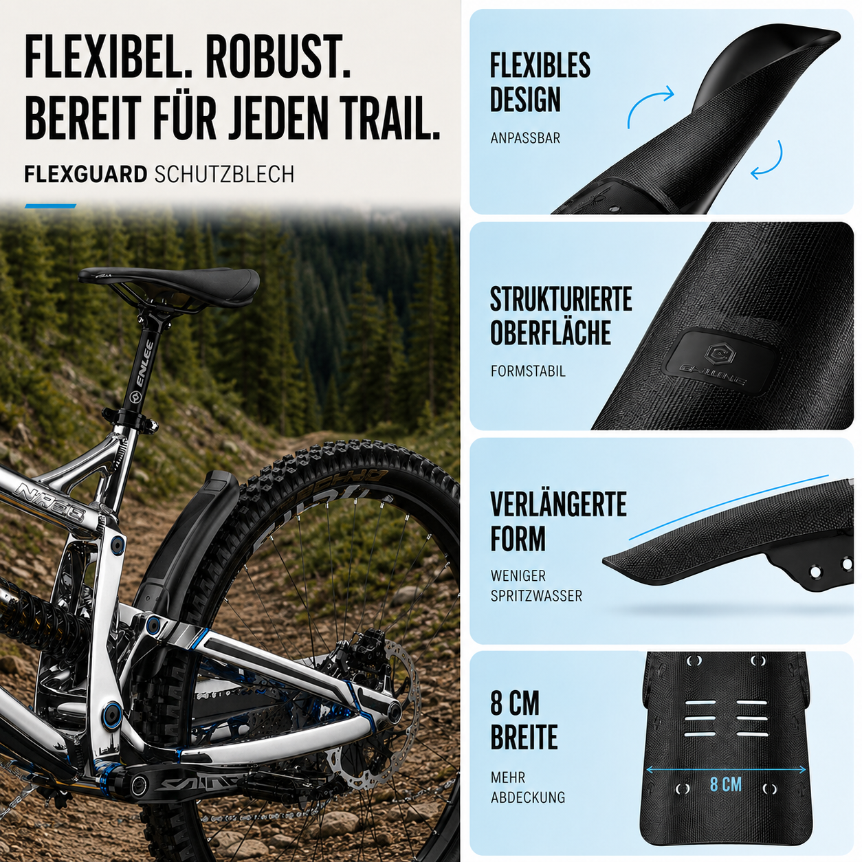 Fahrrad Schutzblech hinten – FlexGuard