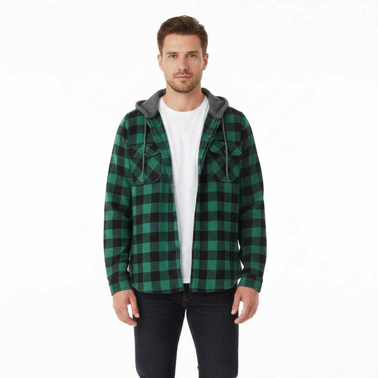 Nordspur | Herren Relaxed Hooded Shirt-Jacke