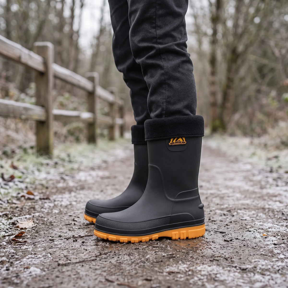 Gummistiefel Herren Schwarz – Isolierte Regenstiefel