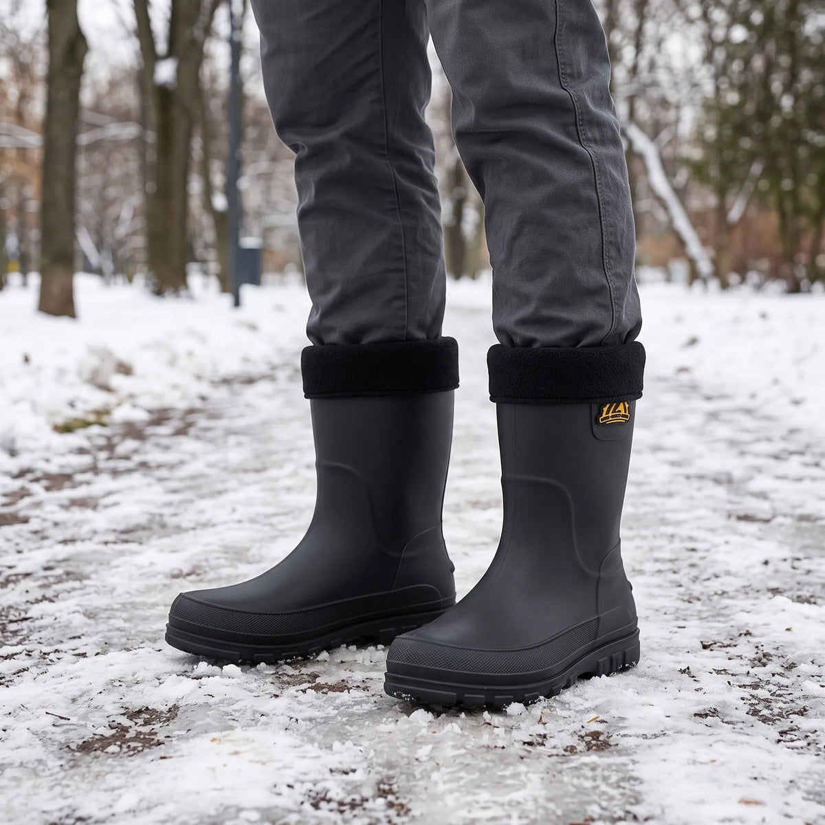 Gummistiefel Herren Schwarz – Isolierte Regenstiefel