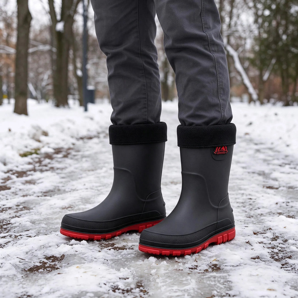 Gummistiefel Herren Schwarz – Isolierte Regenstiefel