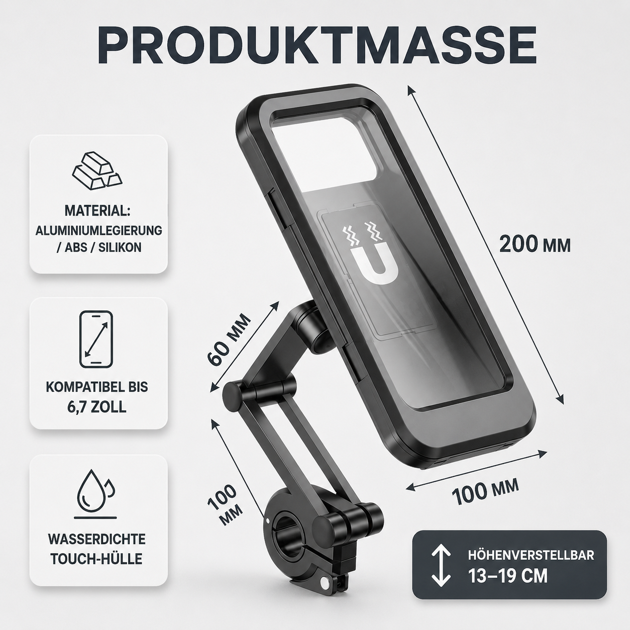 Handyhalterung wasserdicht 360° – FlexiRide Pro