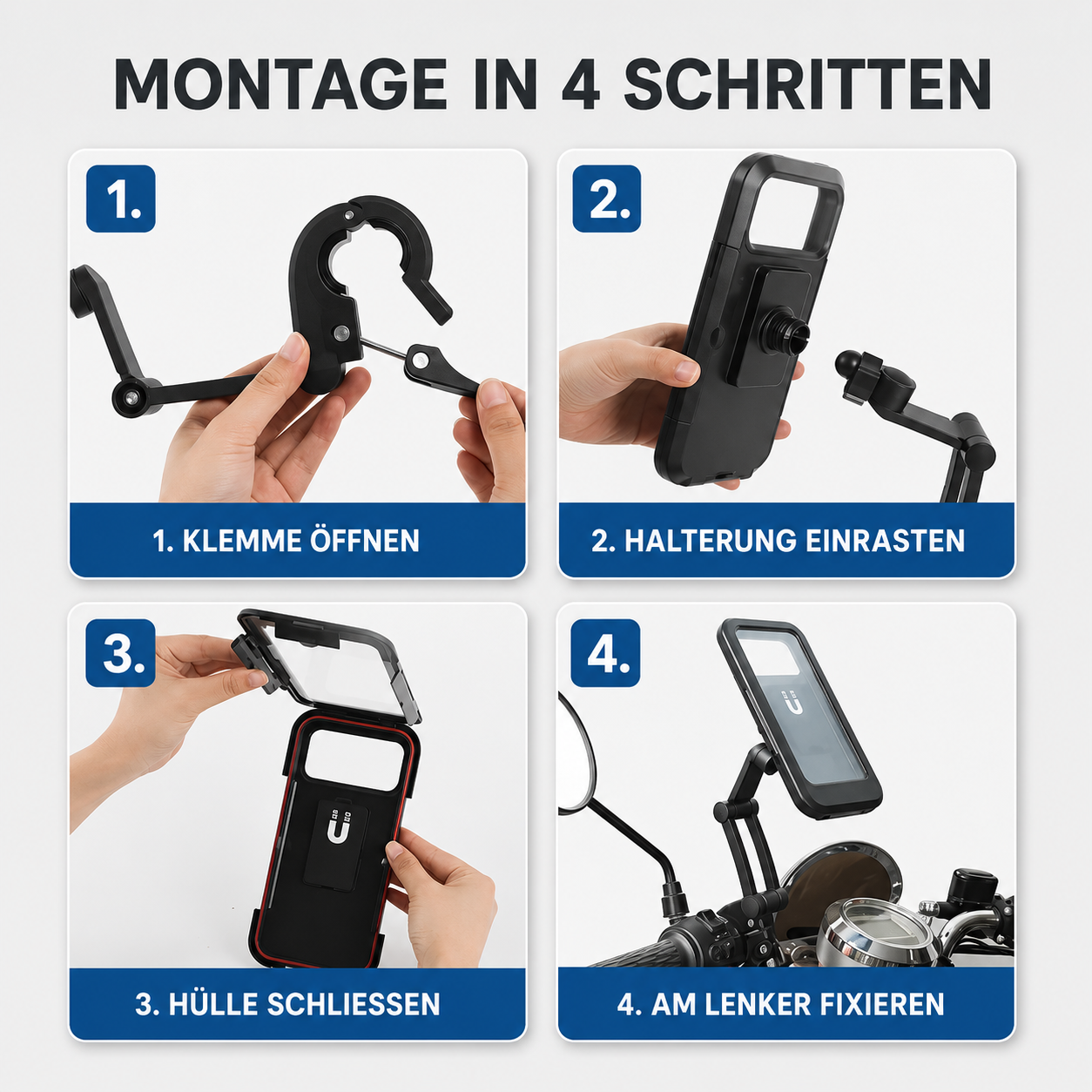 Handyhalterung wasserdicht 360° – FlexiRide Pro