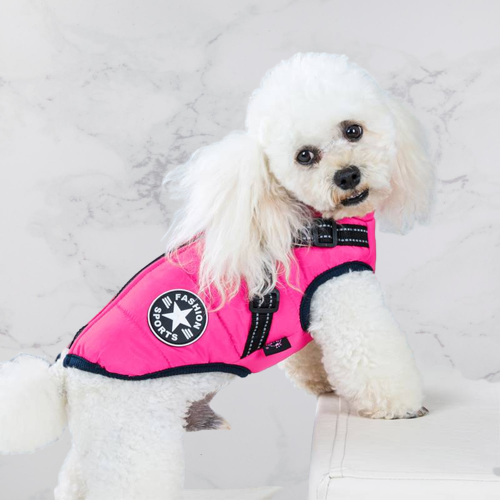 Hundejacke Wind- & Wasserabweisend Integriertes Geschirr