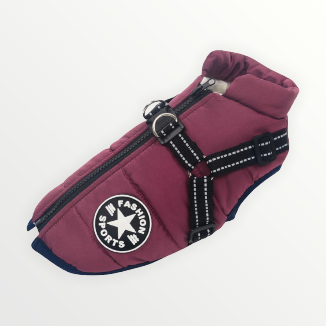 Hundejacke Wind- & Wasserabweisend Integriertes Geschirr