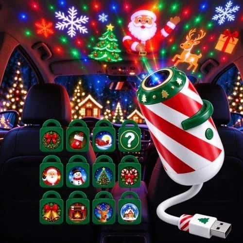 12-in-1 USB Weihnachts-Sternenhimmel-Projektor
