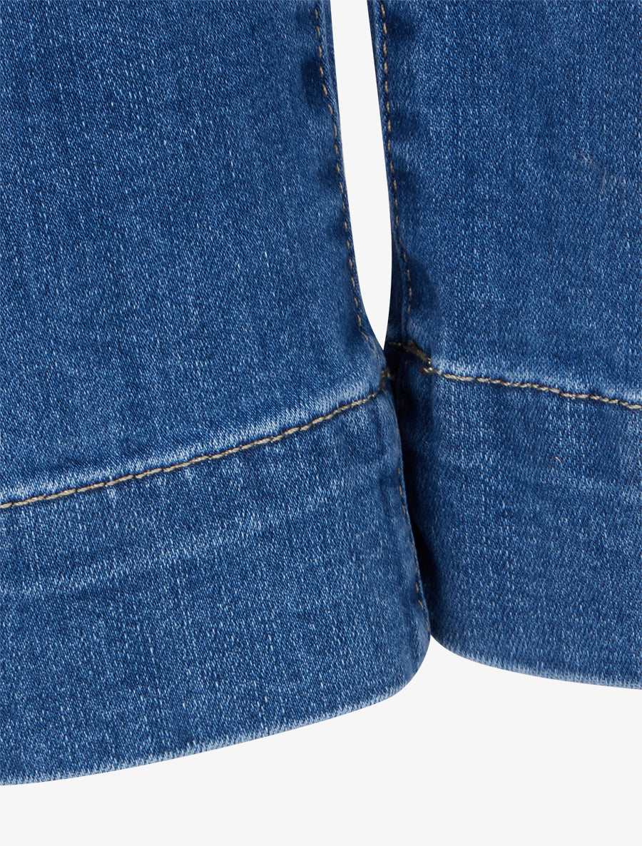 Gewaschene Straight Jeans mit 5 Taschen