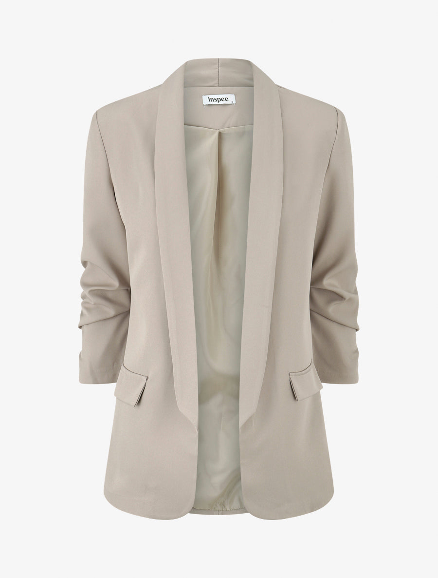 Gerader Blazer mit Schulterpolstern