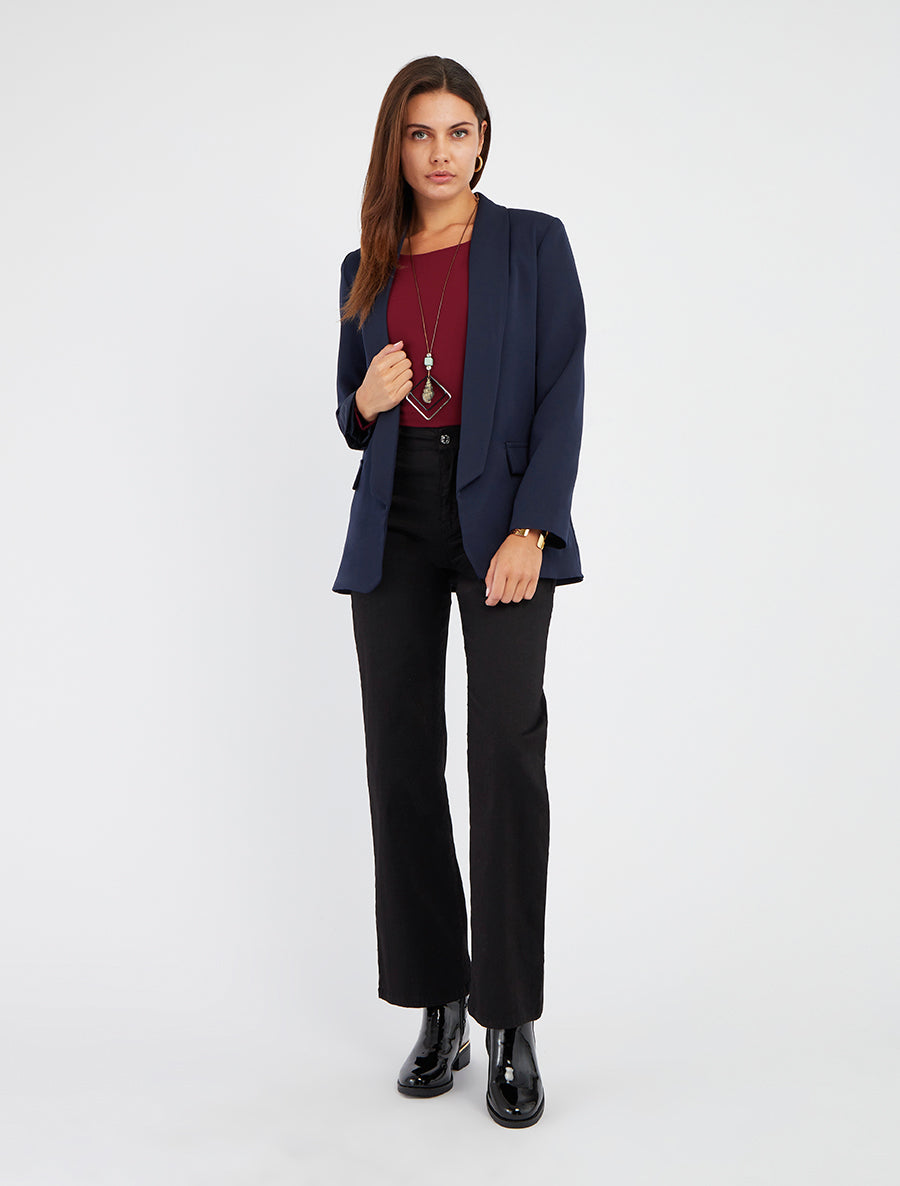 Taillierter Blazer mit Schulterpolstern