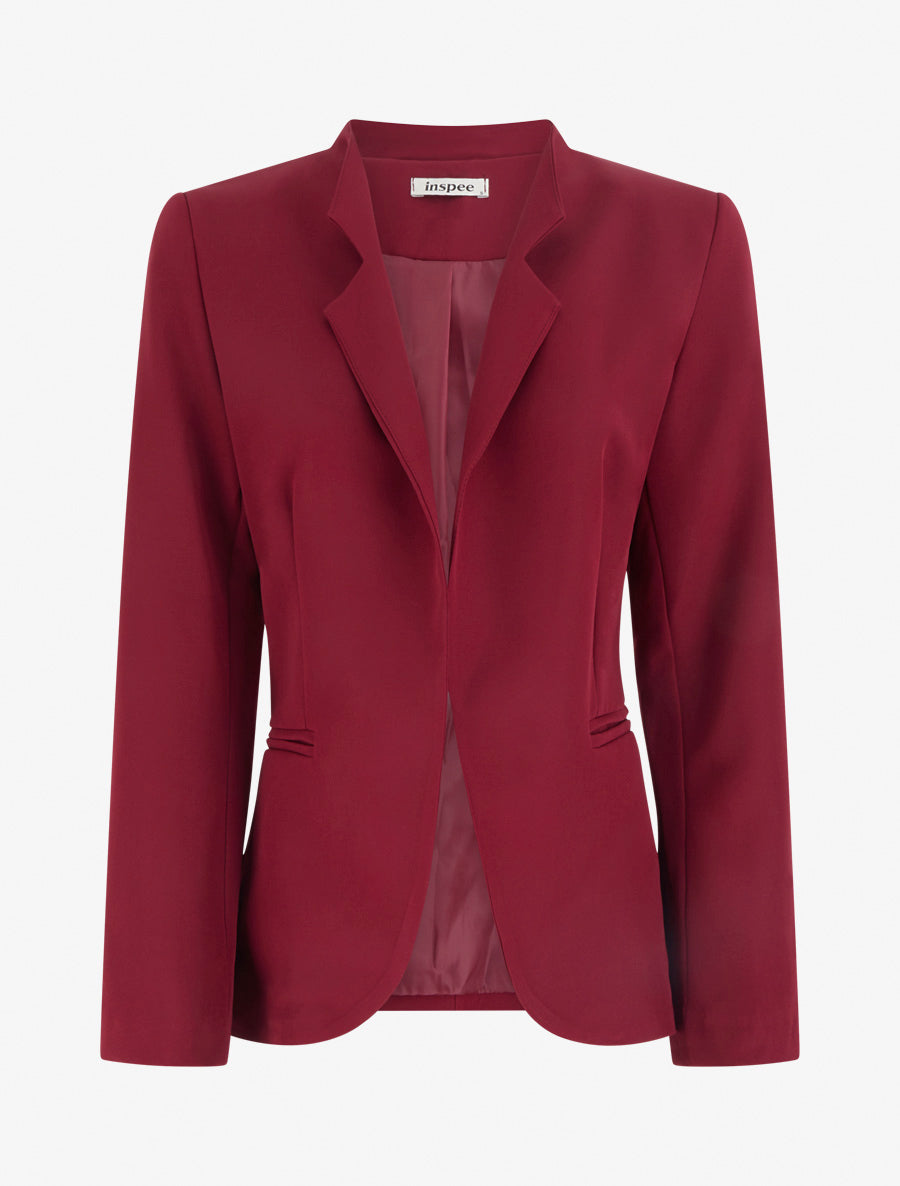 Gerade geschnittener Blazer mit Schulterpolstern