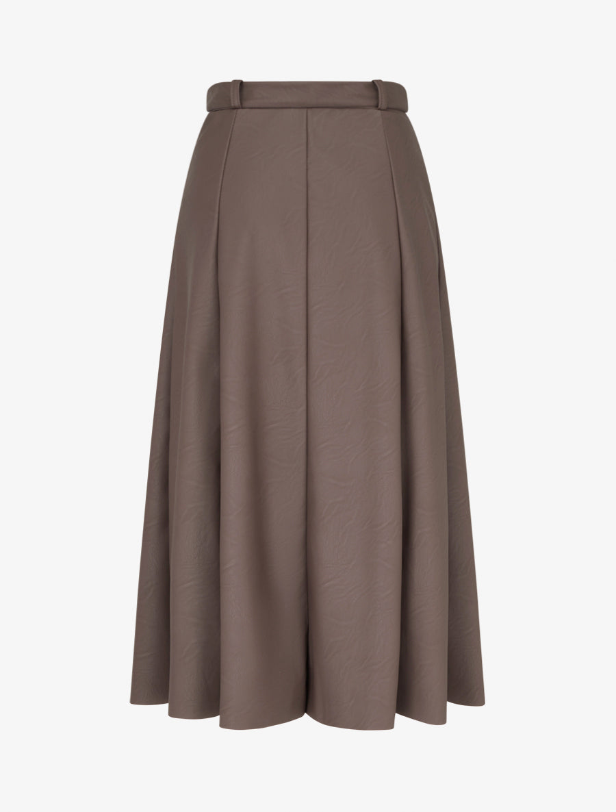 Langer plissierter Rock mit hoher Taille