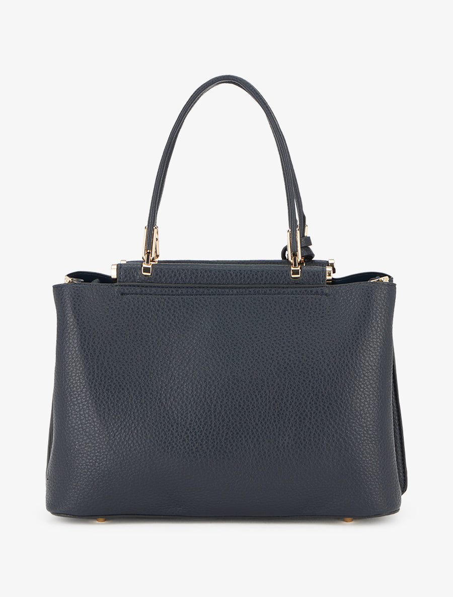 Handtasche Ximena mit genarbter Optik - Marineblau