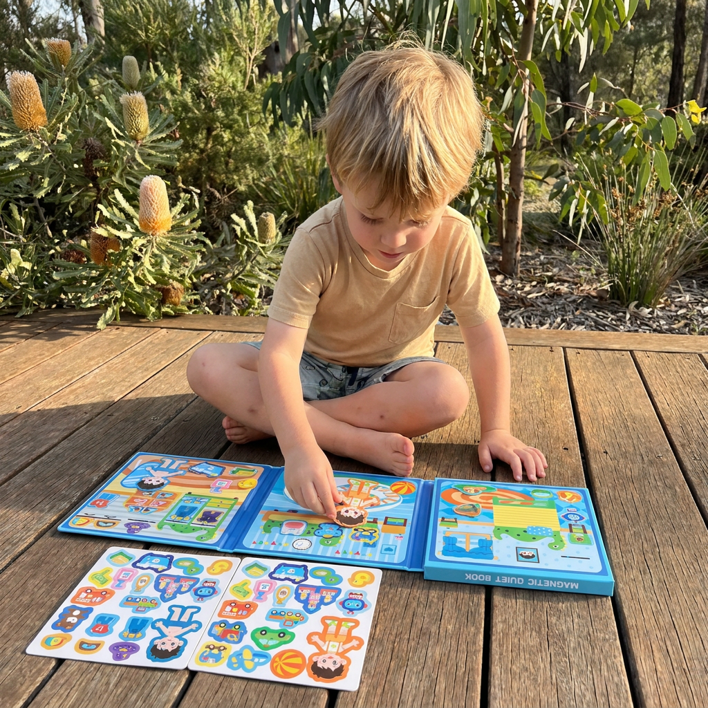 Montessori Magnetisches Quiet Book – Kreatives Anziehen & Szenenspiel