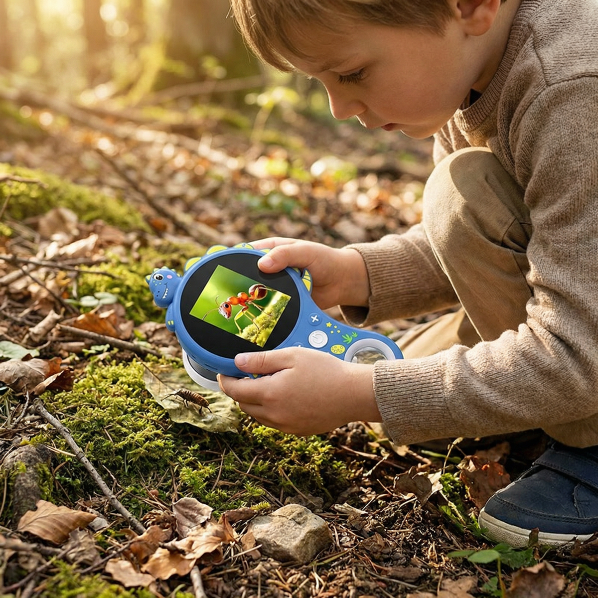 Kinder-Digital-Video-Mikroskop mit Bildschirm – Tragbarer Wissenschafts-Entdecker für kleine Forscher