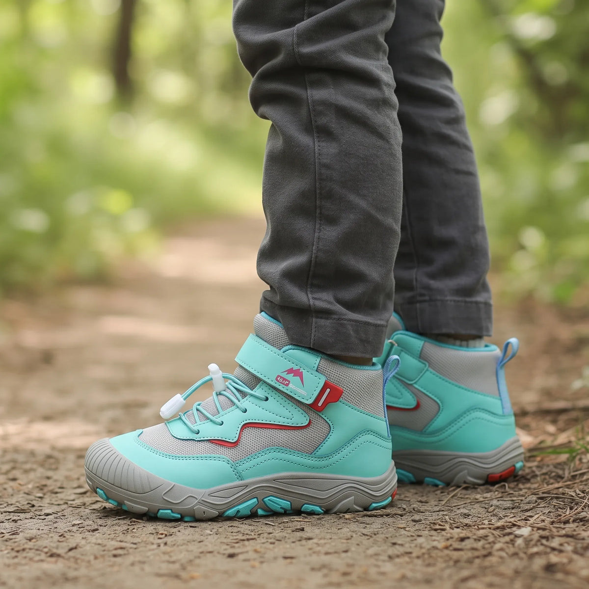 Kinder-Mittelhoch-Wanderstiefel mit praktischem Klettverschluss