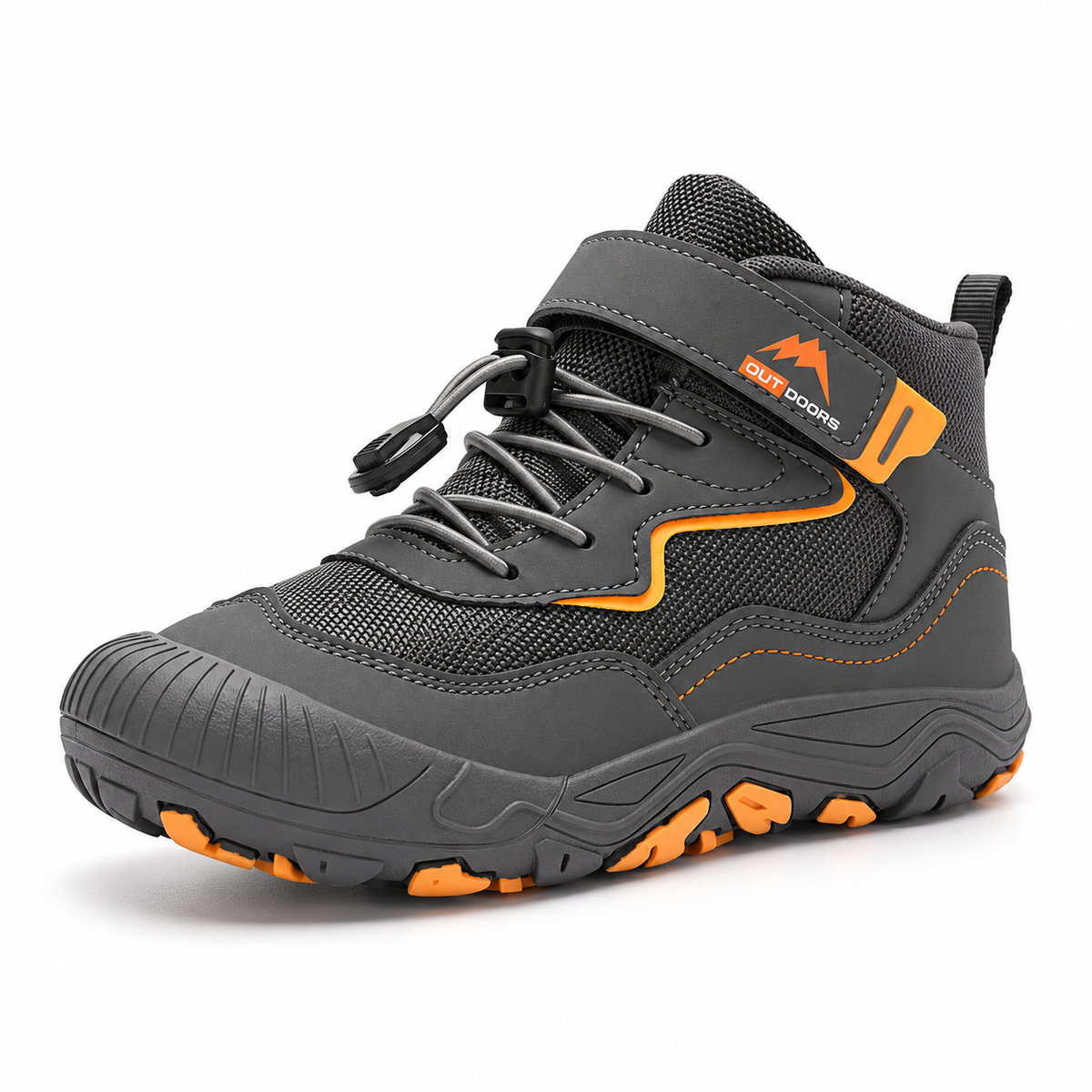 Kinder-Mittelhoch-Wanderstiefel mit praktischem Klettverschluss
