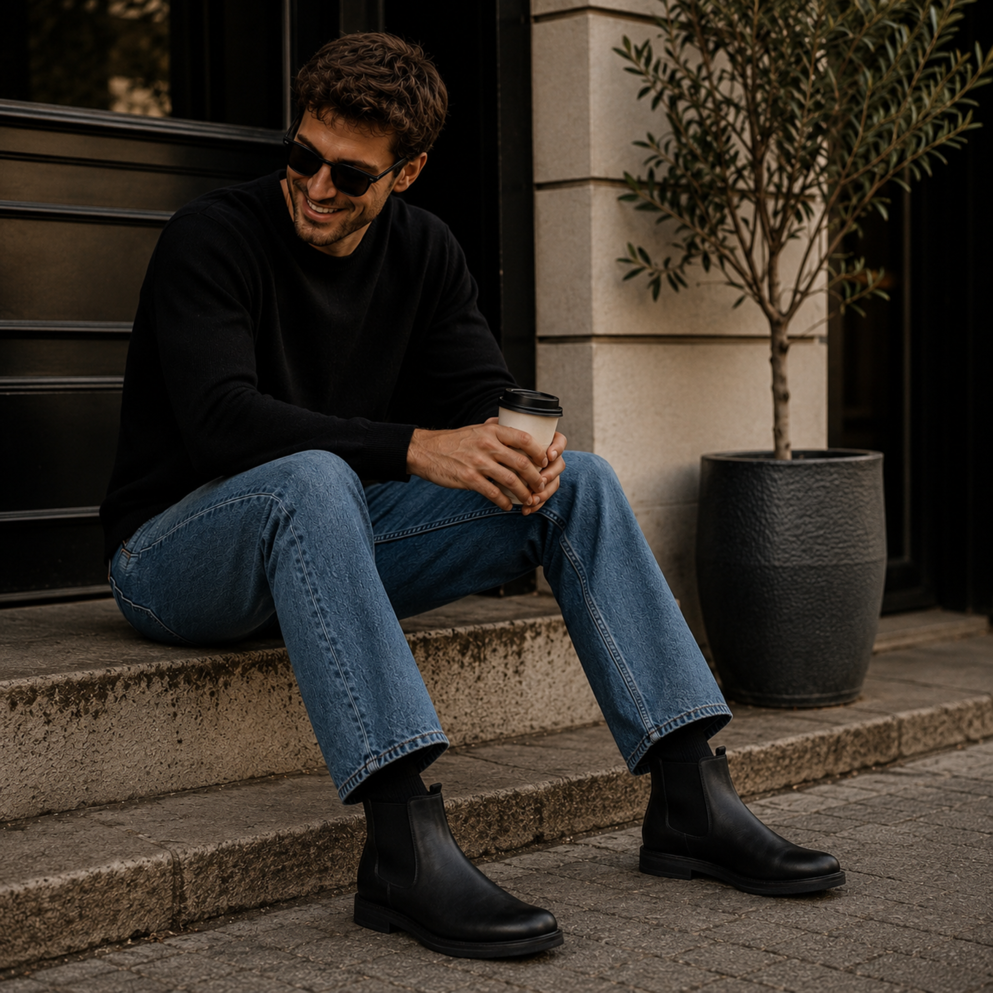 Komfortable Walking-Schuhe im Chelsea-Design – Bequeme Slip-On Boots für Herren