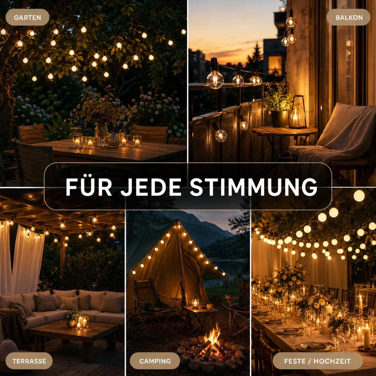 LED Lichterkette für Außen wasserdicht – GlanzLoom