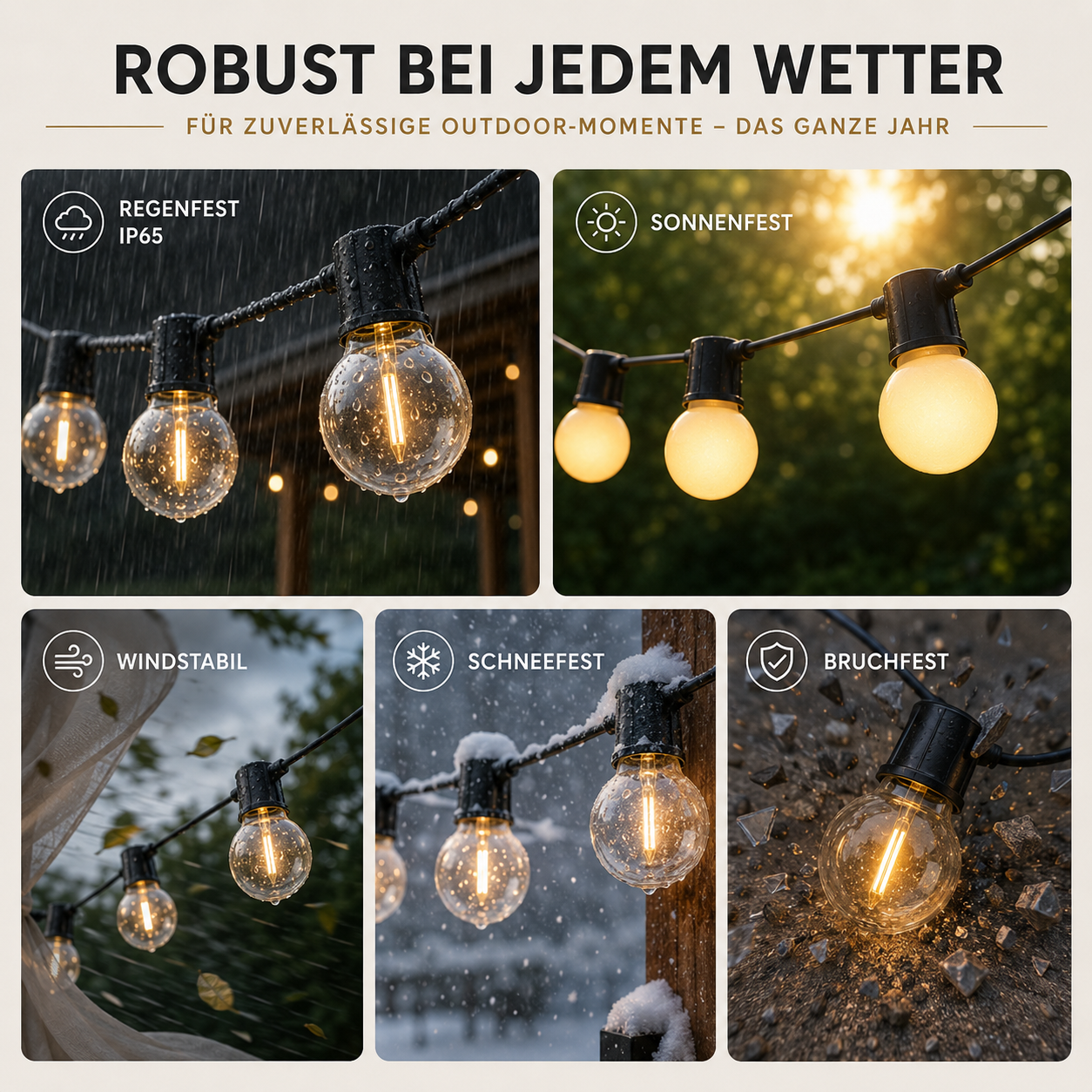LED Lichterkette für Außen wasserdicht – GlanzLoom