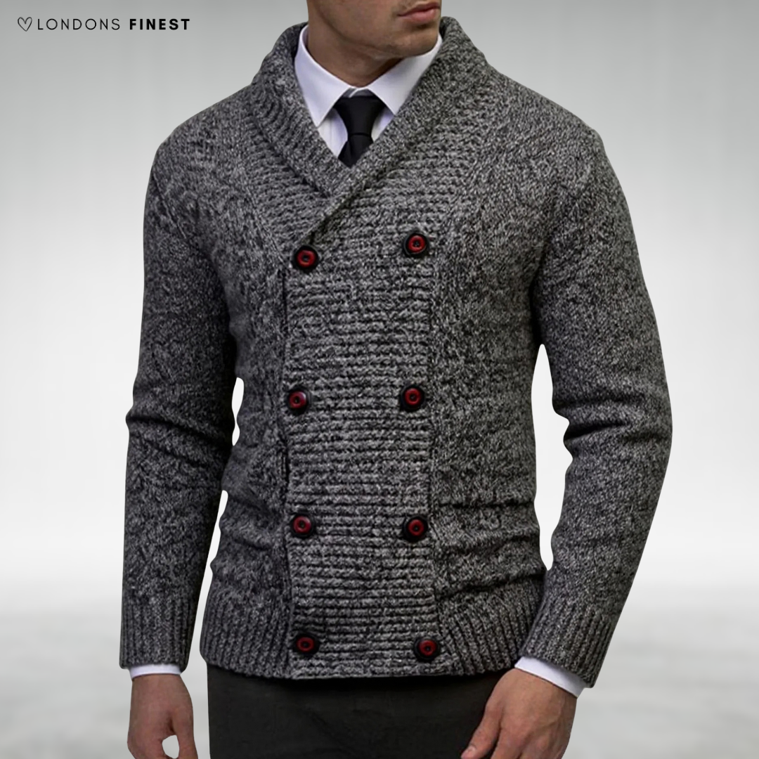 James Klassische Zweireihige Strickjacke