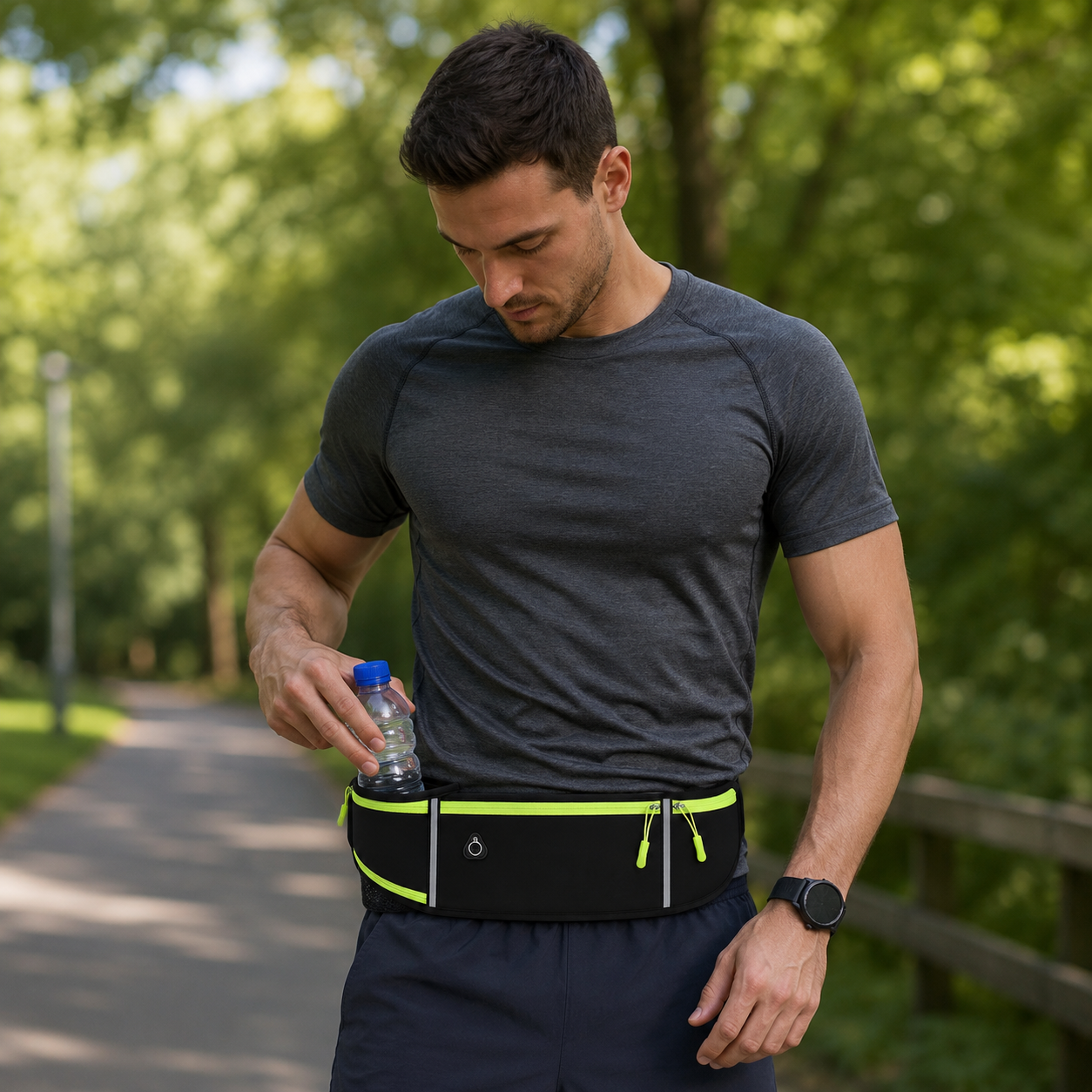 Laufgürtel wasserdicht mit Flaschenhalter – SprintFlex Duo